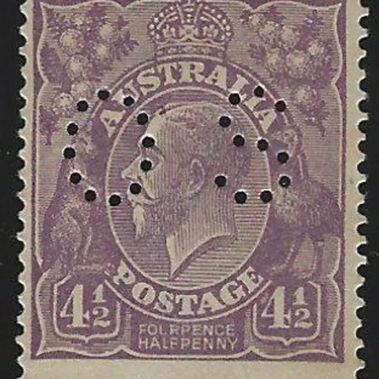 1924/26 4½d violet Die I, single wmk, perfined ...