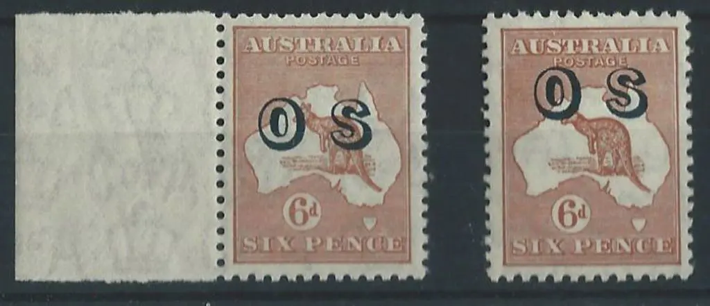 1931/36 6d pale chestnut CofA wmk, ovptd "OS". MUH ... Image 1++