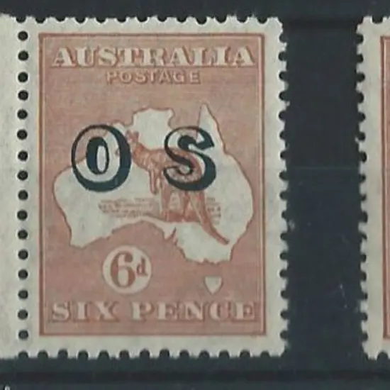 1931/36 6d pale chestnut CofA wmk, ovptd "OS". MUH ...