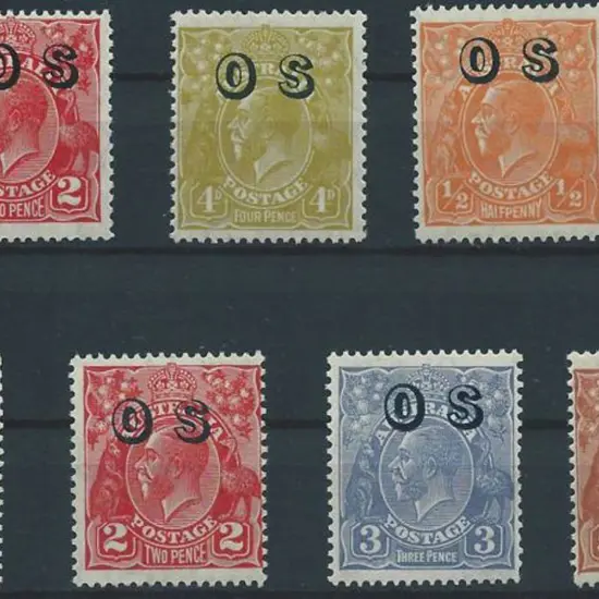 1932 KGV set ovptd "OS" incl both wmks of 2d. MUH ...