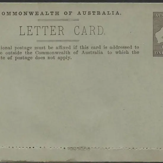 1913 1d pictorial letter card in chocolate (Die ...