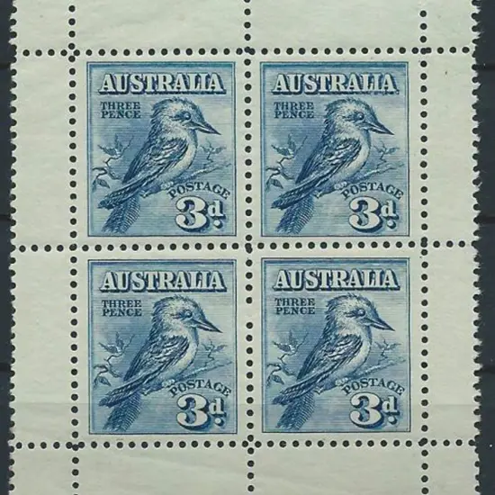 1928 Kookaburra Miniature Sheet. MVLH in top & ...