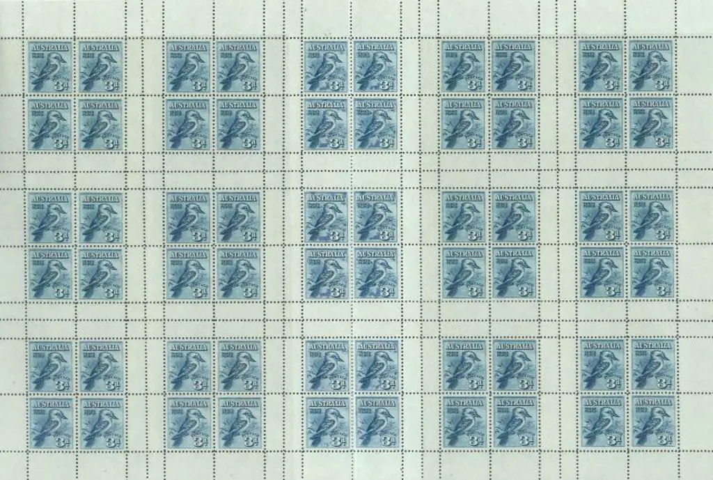 1928 Kookaburra Exhibition complete sheet of 15 ... Image 1++