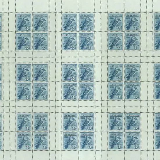 1928 Kookaburra Exhibition complete sheet of 15 ...