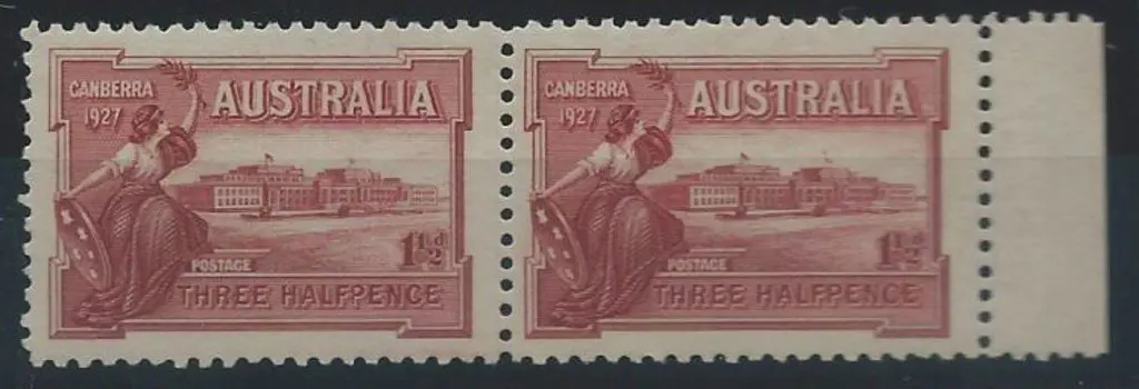 1929 Canberra Parliament House pair with "flag at ... Image 1++