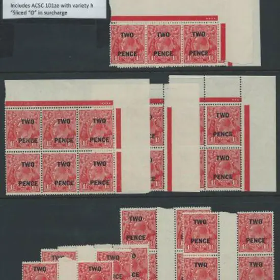 1930 2d on 1½d red KGV Imprint & Plate number ...