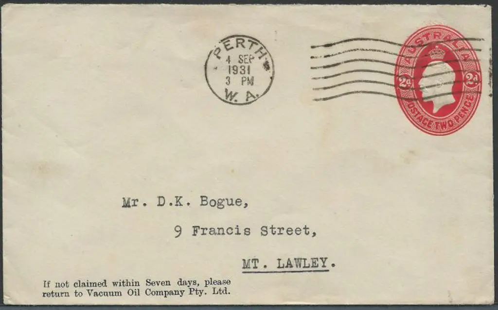 1931 (4th Sept) 2d red KGV embossed PSE of Vacuum ... Image 1++