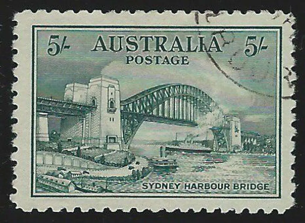 1932 5/- Sydney Harbour Bridge. F/U, well centred ... Image 1++