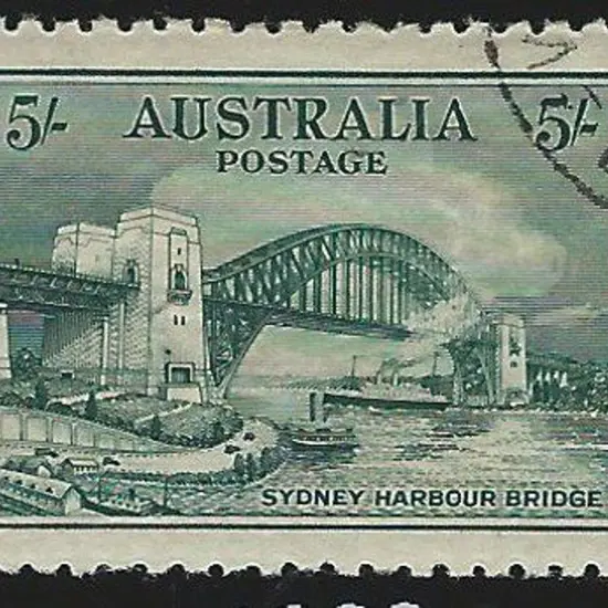 1932 5/- Sydney Harbour Bridge. CTO with full gum ...