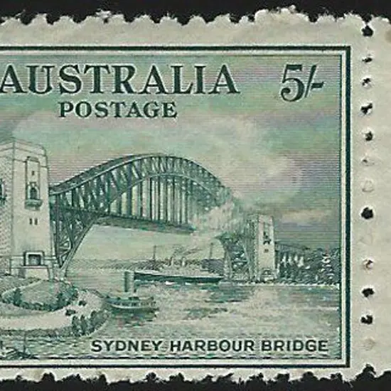 1932 5/- Sydney Harbour Bridge. MUH marginal with ...