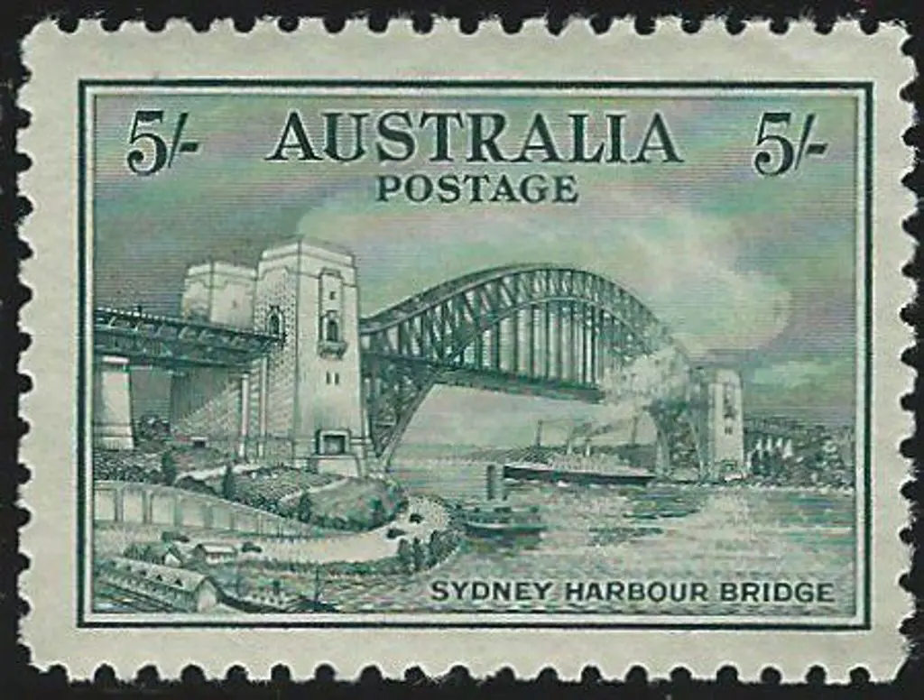 1932 5/- Sydney Harbour Bridge. Fresh MUH & well ... Image 1++