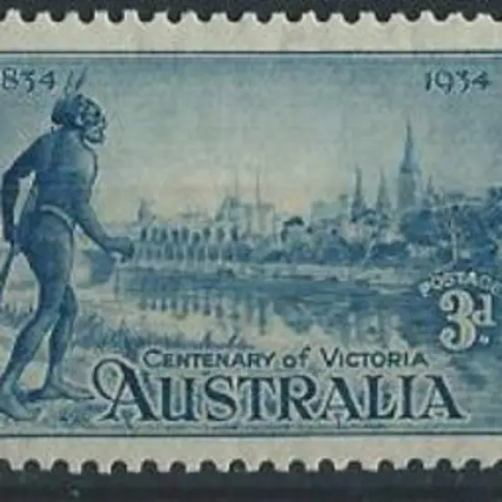 1934 Victoria Centenary set of 3. Perf. 11½d. Fine ...