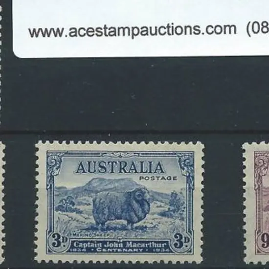 1934 Macarthur set incl 2d "dark hills". All ...