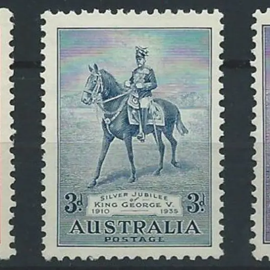 1935 Silver Jubilee set of 3 MUH. 2/- centred a ...