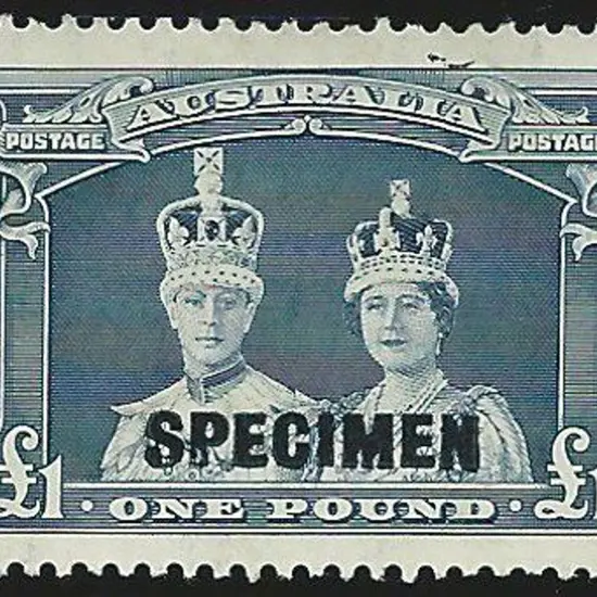 1937/49 £1 Robes on thin paper ovptd SPECIMEN. ...