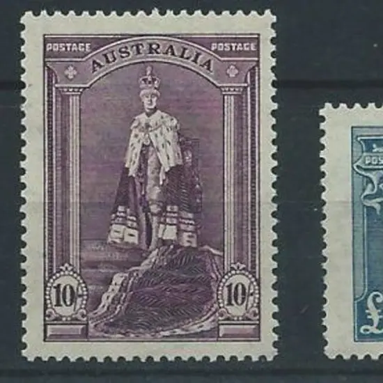 1948/49 5/- to £1 Robes on thin paper, the £1 MLH ...