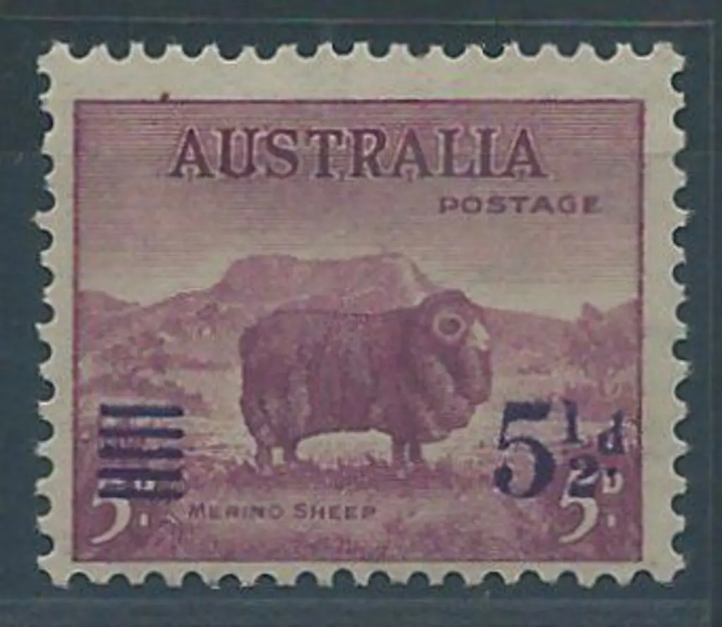 1941 5½d on 5d ram with surcharge misplaced ... Image 1++