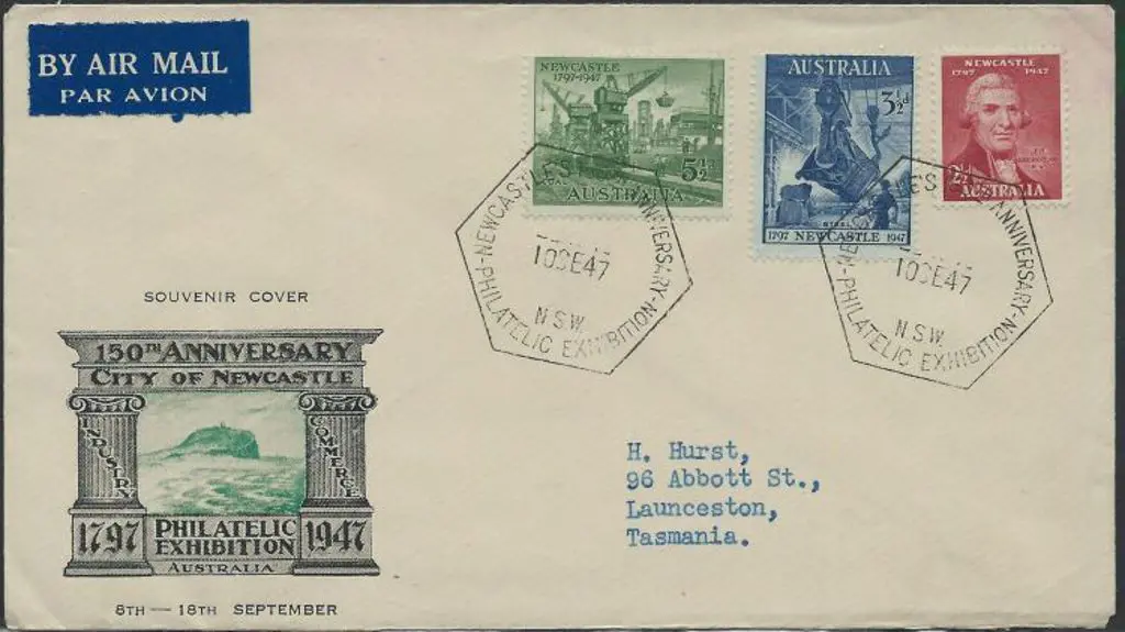 1947 (10th Sept) Newcastle 150th Anniv. Philatelic ... Image 1++