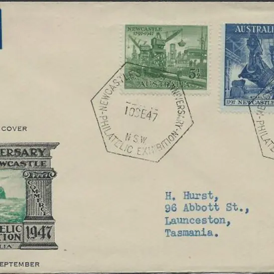 1947 (10th Sept) Newcastle 150th Anniv. Philatelic ...