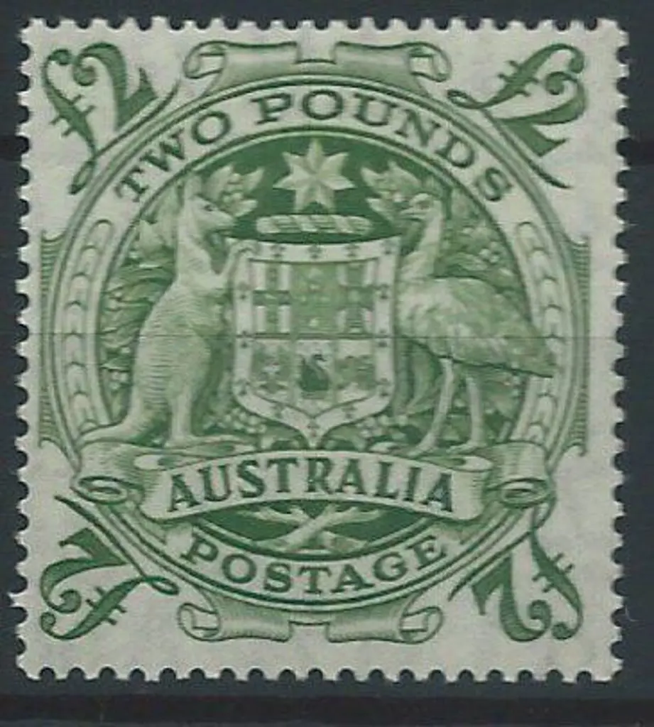 1949/50 £2 green Arms MLH. SG 224d Retails $85 Image 1++
