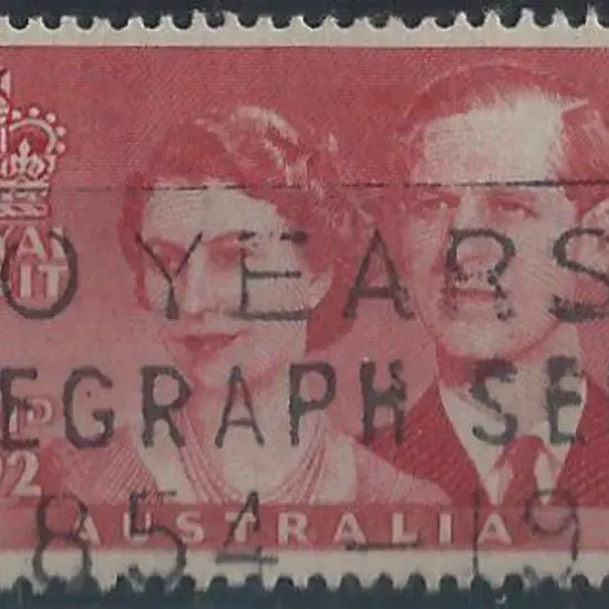 1954 3½d Royal Visit used with slogan cancel with ...