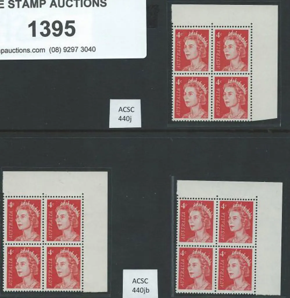 1966 4c red QEII in positional blocks of 4 x 3 ... Image 1++
