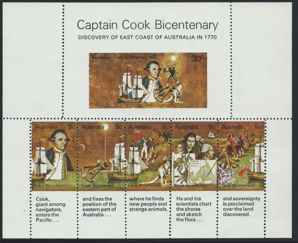 1970 Capt. Cook Miniature Sheet privately ... Image 1++