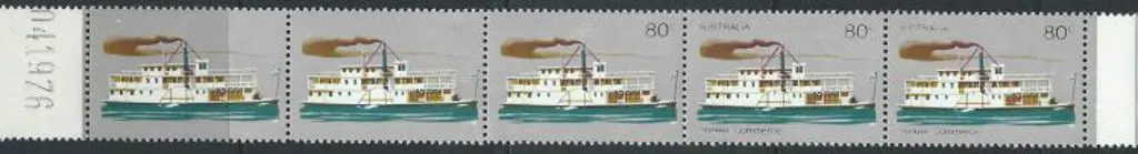 1972 80c Pioneer Commerce horizontal strip of 5 ... Image 1++