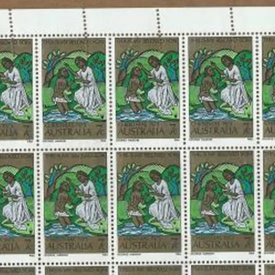 1973 7c Christmas half sheet of 50 with additional ...