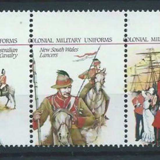 1985 Military Uniforms se-tenant strip with ...