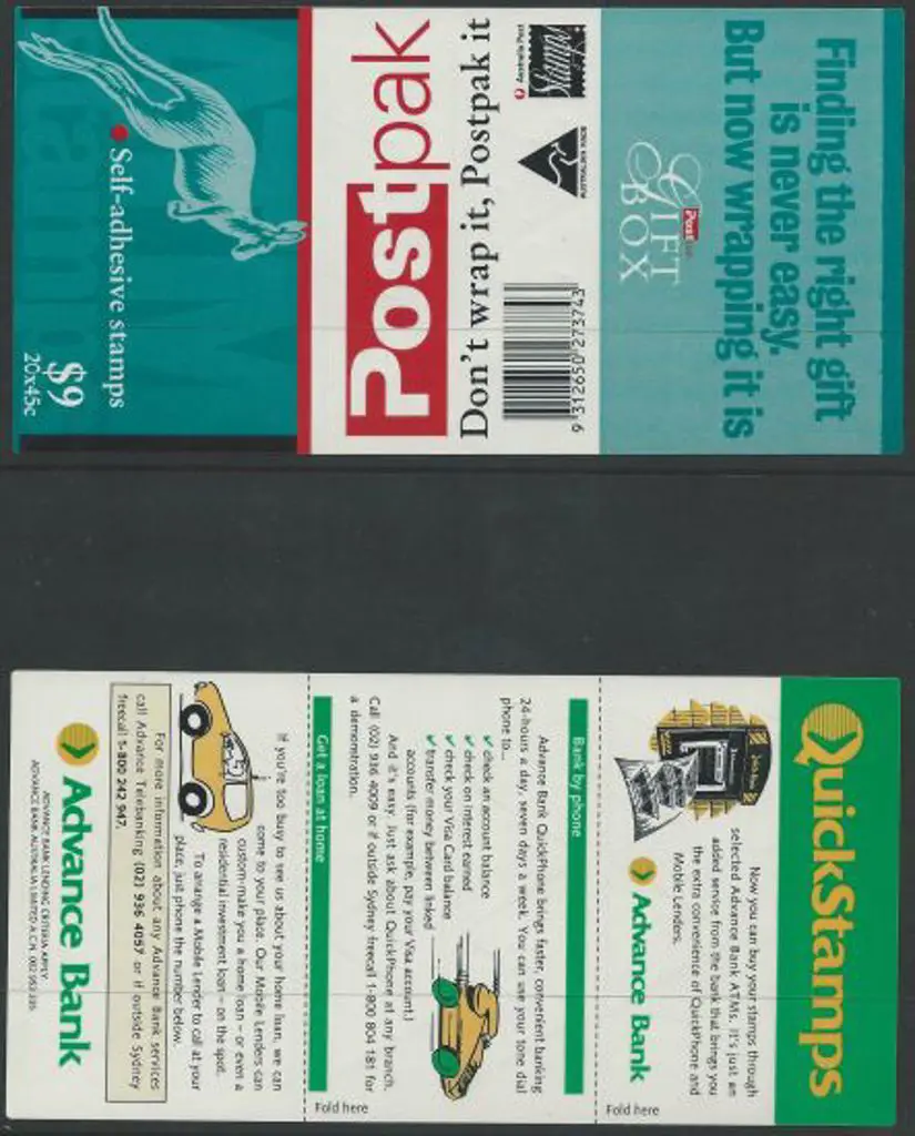 1994 $9 ATM sheetlets with one of each advert on ... Image 1++