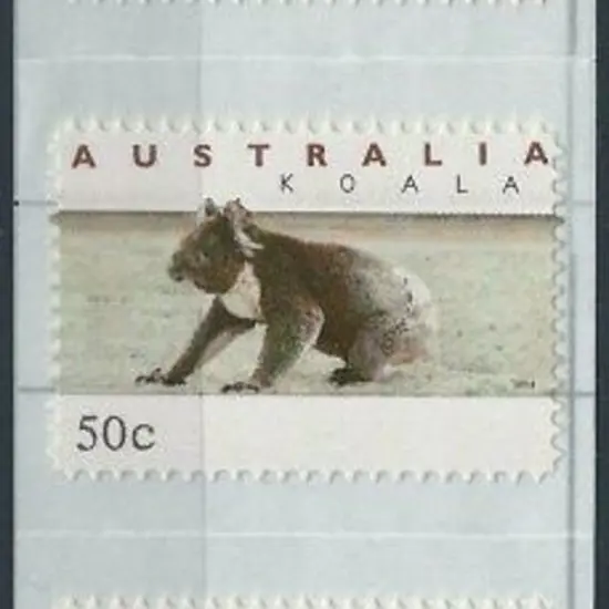 1996 50c Monetel Kangaroo & Koala strip of 6 with ...