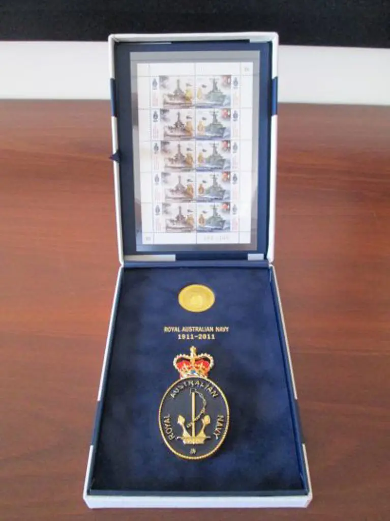 2011 Royal Australian Navy Anniv ovptd gold ... Image 1++