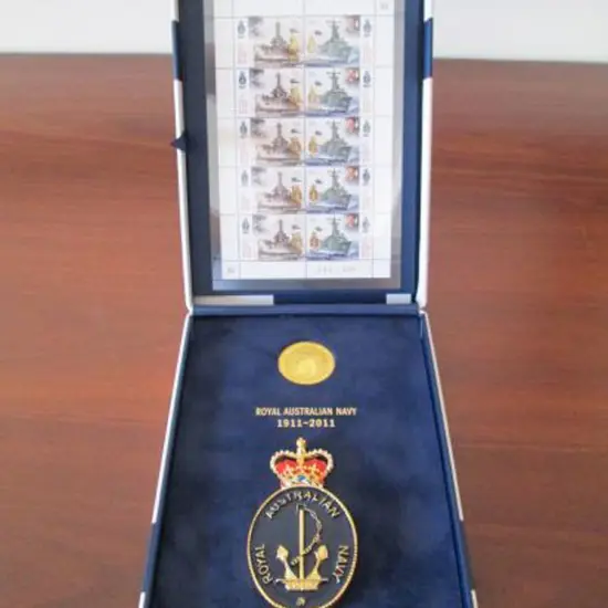 2011 Royal Australian Navy Anniv ovptd gold ...