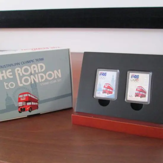 2012 "The Road to London" stamp & ½oz proof silver ...