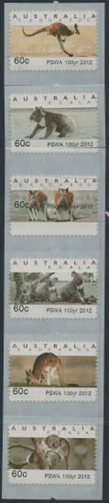2012 PSWA Centennial imprint CPS strip of 6 ... Image 1++