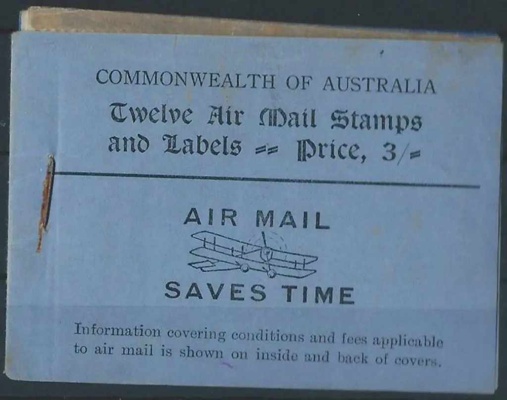 1930 3/- "Air Mail saves Time" booklet with ... Image 1++