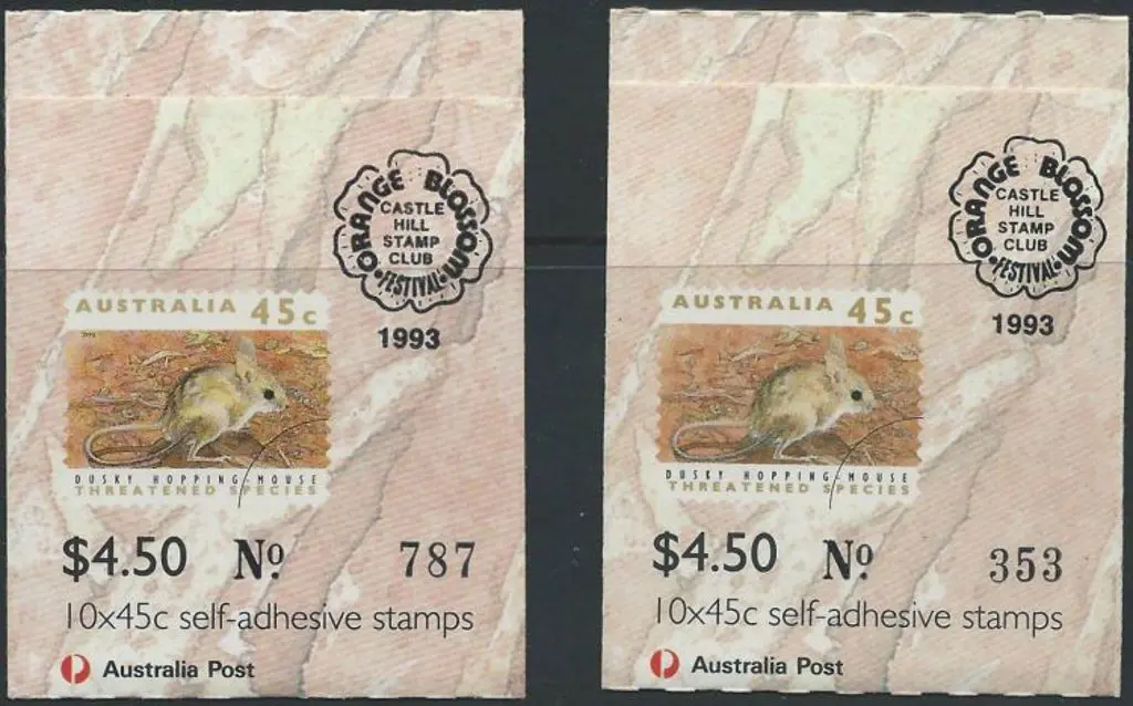 1992 $4.50 T. Species Booklets overprinted 1993 ... Image 1++