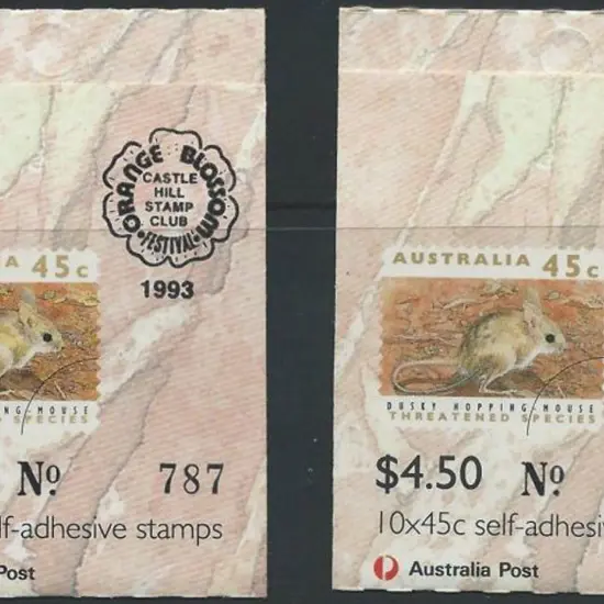 1992 $4.50 T. Species Booklets overprinted 1993 ...