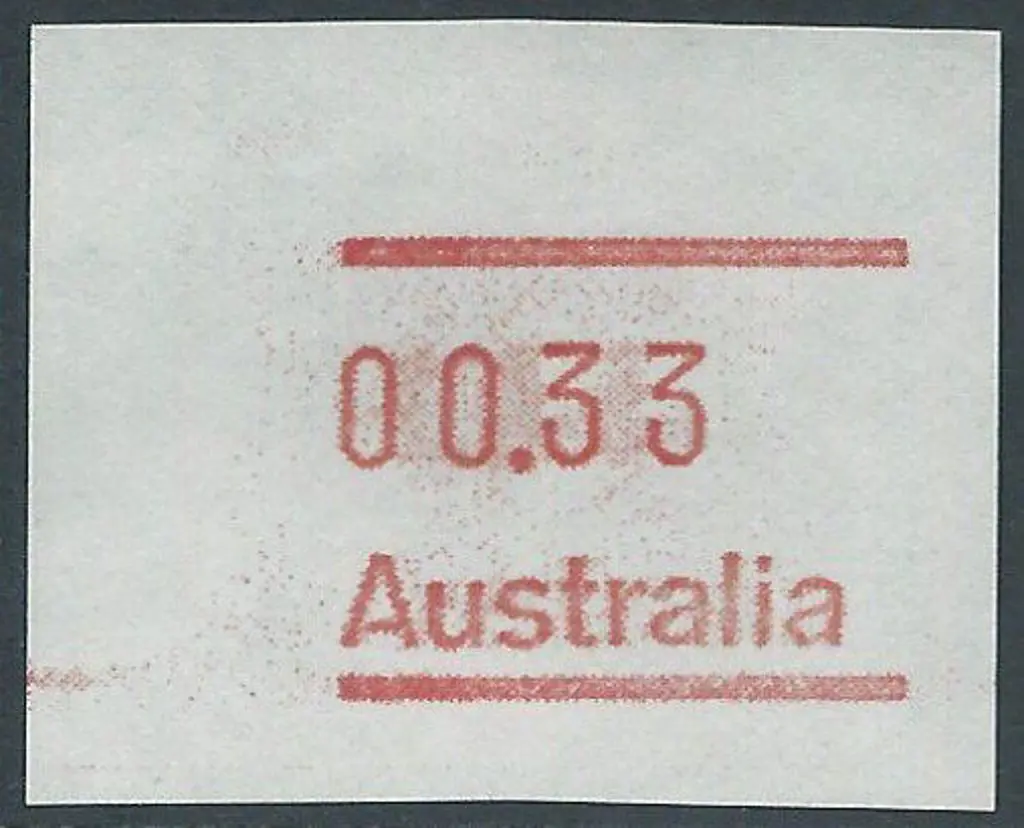 1985 33c base letter rate on white test paper ... Image 1++