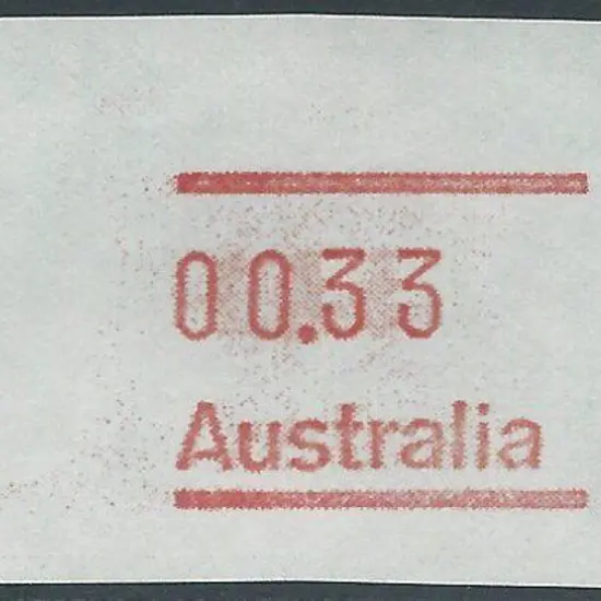 1985 33c base letter rate on white test paper ...