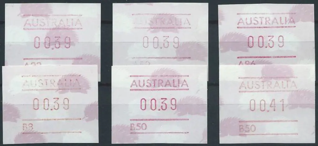 1988 39c late use of Echidna paper for cliché ... Image 1++