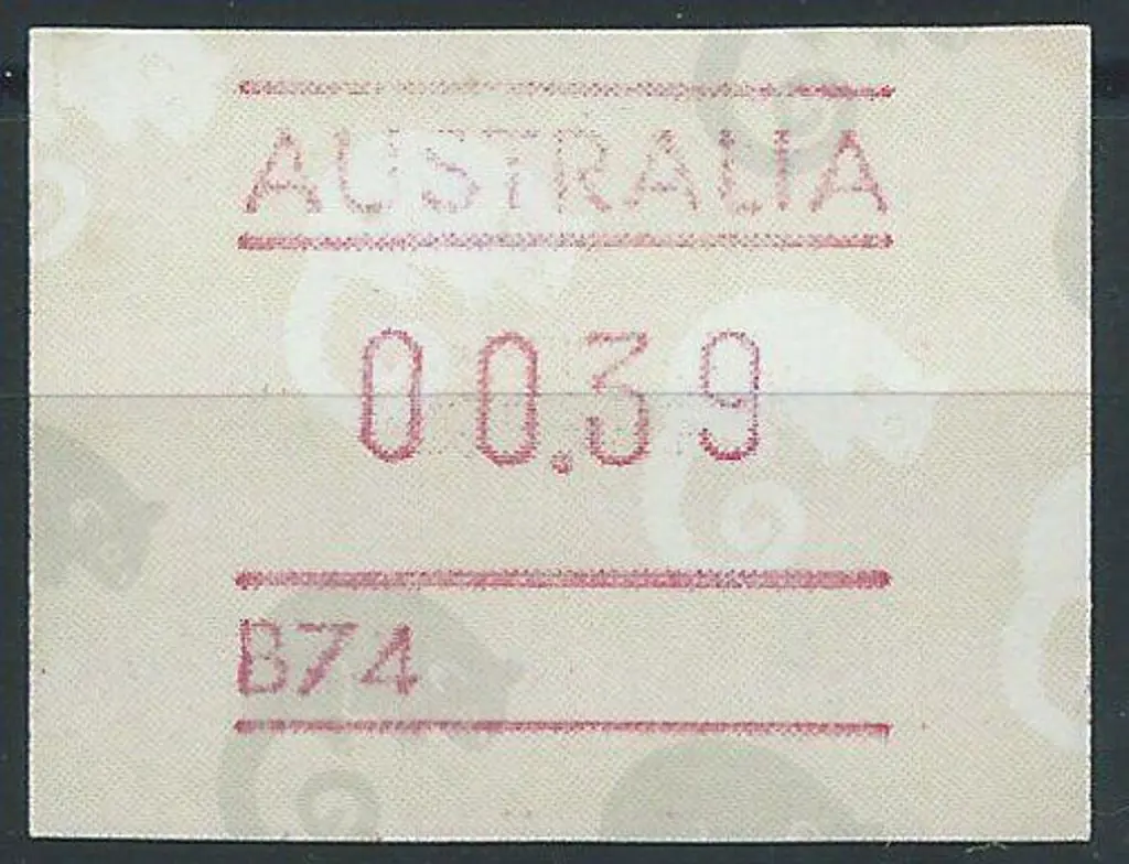 1989 39c Possum with B74 cliché, the temporary ... Image 1++