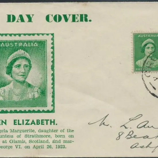 1938 (1st Aug) 1d green Queen Elizabeth on scarce ...