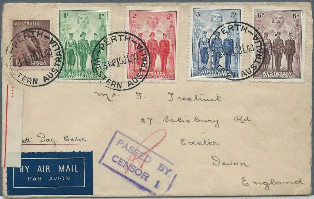 1940 (15th July) AIF set of 4 on plain first day ... Image 1++