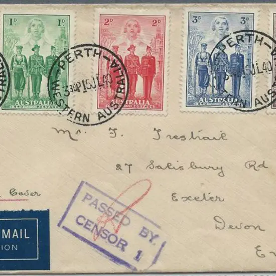 1940 (15th July) AIF set of 4 on plain first day ...