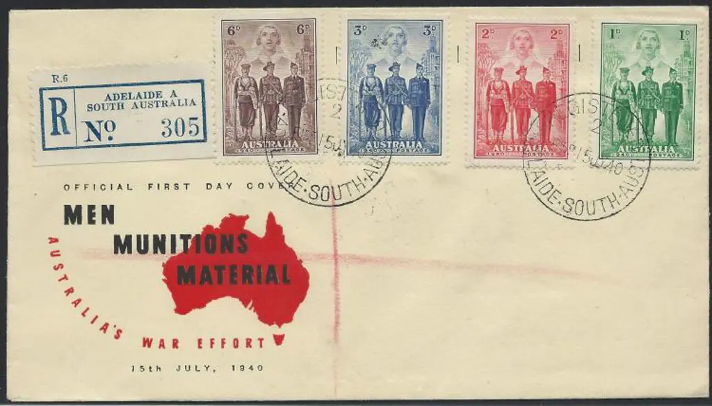 1940 (15th July) AIF set of 4 to 6d on official ... Image 1++