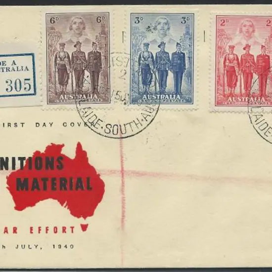 1940 (15th July) AIF set of 4 to 6d on official ...