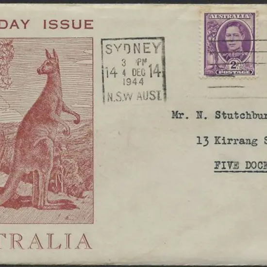 1944 (4th Dec) 2d bright purple KGVI on rare ...