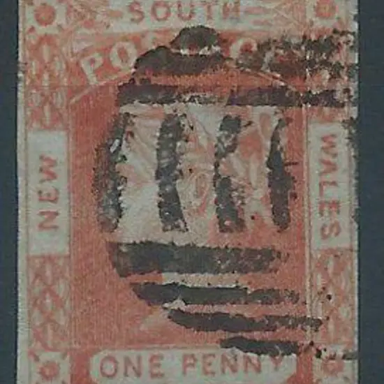 1851/52 1d brick red on bluish medium wove paper, ...